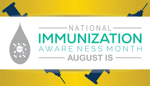 National Immunization Awareness Month. Vector illustration on white background