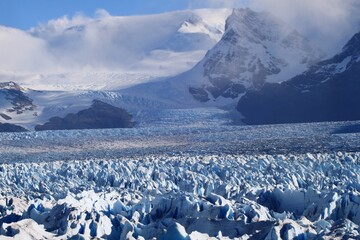 Inmense view glaciar Perito Moreno in Argentina