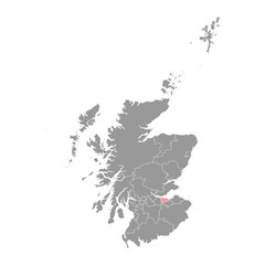 City of Edinburgh Council map, council area of Scotland. Vector illustration.