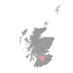 South Lanarkshire map, council area of Scotland. Vector illustration.