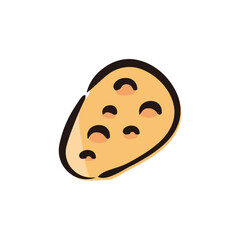 Fototapeta premium Naan - India icon/illustration (Hand-drawn line, colored version)