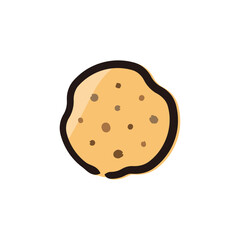 Chapati - India icon/illustration (Hand-drawn line, colored version)