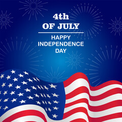 U.S independence day vector illustration. suitable for card or banner