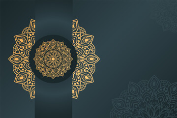 Gold Mandala Cover Wedding Invitation Design