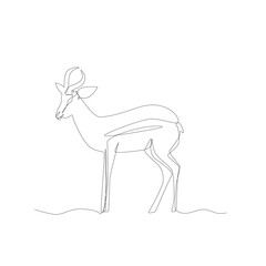 Continuous Thin Line Antelope, Minimalist Impala Drawing, One Line Art Antilopa, Single Gazelle Outline