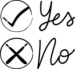 checkmark OK and X icon