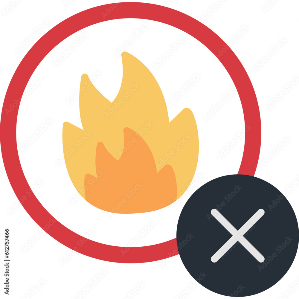 Poster no fire icon