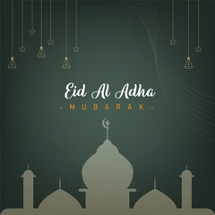 feed template design for your social media with the theme of Eid al-Adha celebration