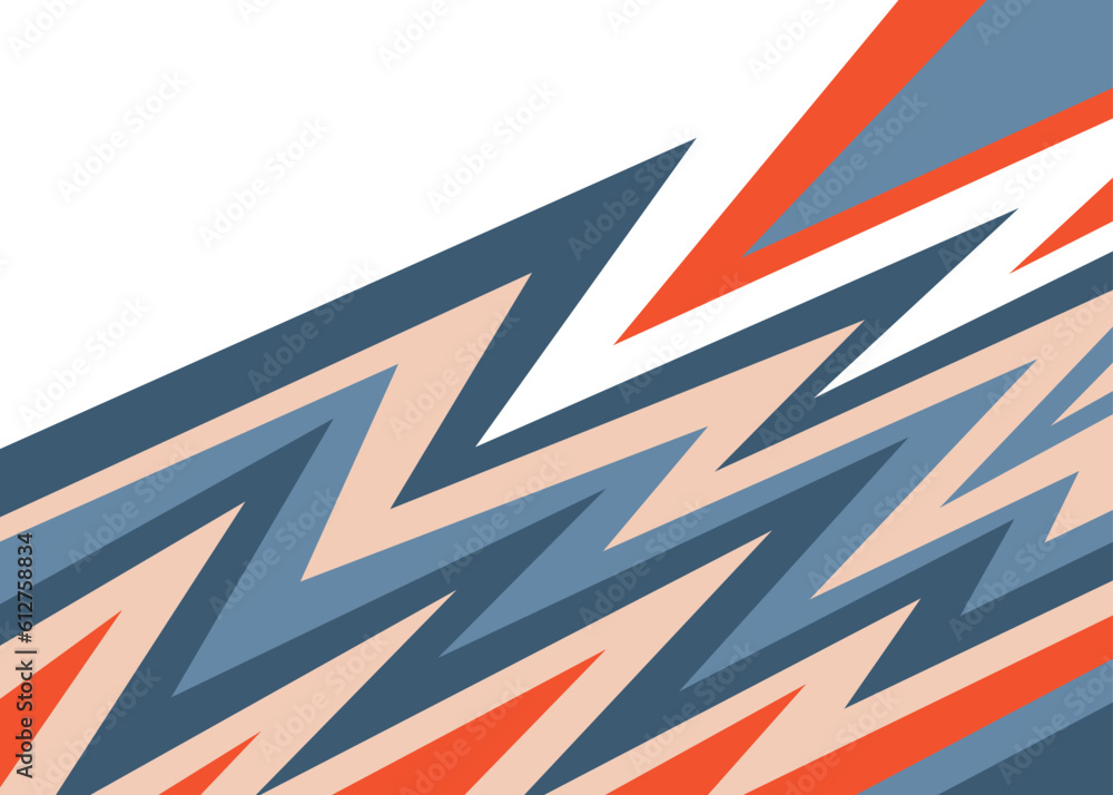 Poster Abstract background with colorful zigzag line pattern and with some copy space area