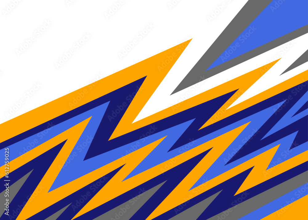 Poster abstract background with colorful zigzag line pattern and with some copy space area