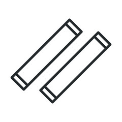 Sugar. Cube of sugar. Tea and coffee. Organic, nutrition, calorie, sucrose, eating, glucose. Sugar free. Pixel Perfect Vector Thin Line Icons. Simple Minimal Pictogram.