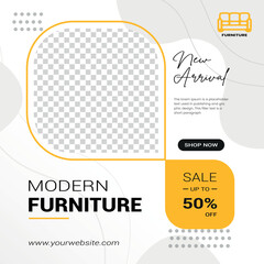 Modern furniture social media and Instagram post design