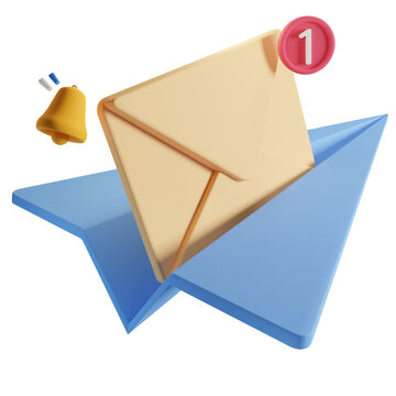 3D send mail concept illustration