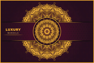 Luxury ornament mandala design background pattern template.