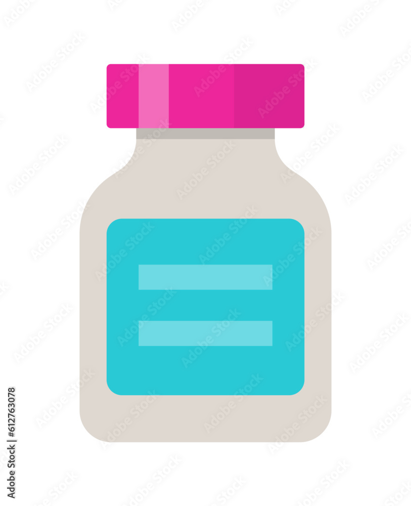 Aufkleber Packer bottle vector design element. Abstract customizable symbol for infographic with blank copy space. Editable shape for instructional graphics. Visual data presentation component