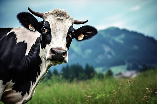 a cow on the farm