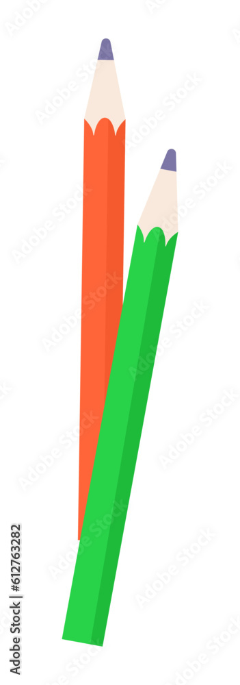 Aufkleber colorful pencils vector design element. abstract customizable symbol for infographic with blank copy