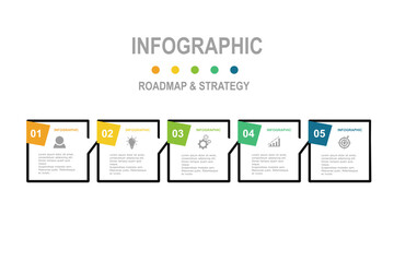 infographic elements  template, business concept with , 5 steps  , minimal shape design for workflow layout, diagram, annual report, web design.Creative banner, label vector