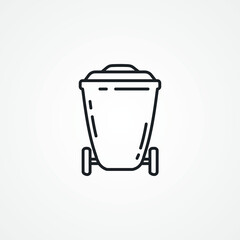 trash can line icon. trash line icon.