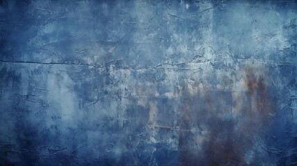 Background image of plaster texture in dark blue tones in grunge style, generative AI