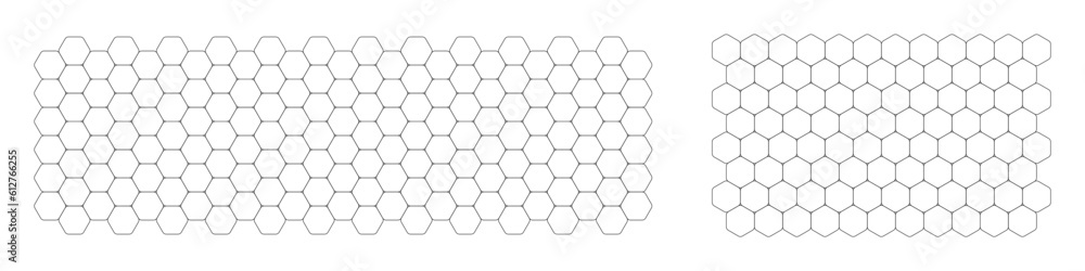 Poster hexagonal netting. hexagon shape. abstract background. honeycomb seamless pattern. vector illustrati