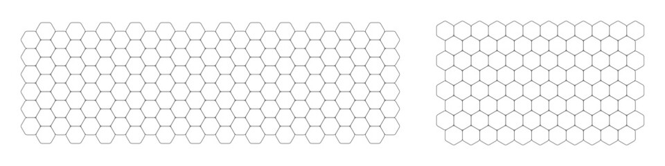Hexagonal netting. Hexagon shape. Abstract background. Honeycomb seamless pattern. Vector illustration