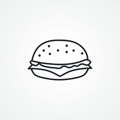 Burger line icon. hamburger linear icon