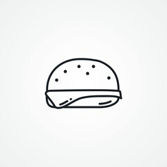 Burger line icon. hamburger linear icon