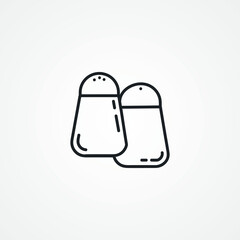 Salt pepper line icon. salt line icon