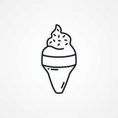 Ice cream cone line icon. ice-cream cone line icon