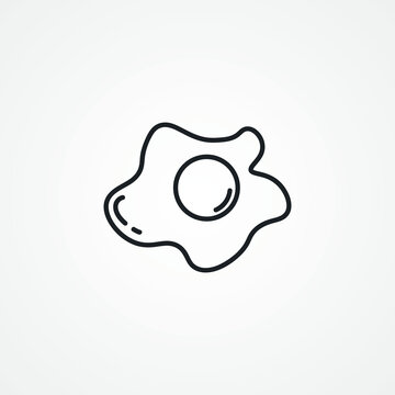 recommend clip art: omelet line icon. fried egg line icon