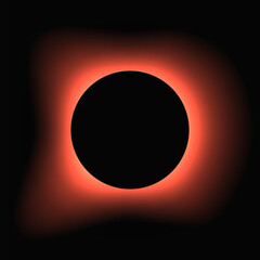 Circle illuminate light frame with color gradient