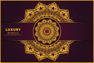 Luxury ornament mandala design background pattern template.