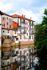 Elizondo and Baztan river. Baztan Valley. Navarre. Spain