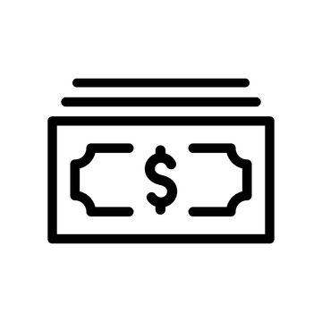 Monoline sign dollar money cash line logo icon, register payment. Finance bank concept business profit investment