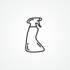 sprayer line icon. clean sprayer bottle line icon.