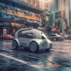 Obraz na płótnie Canvas A modern smart car Generative AI