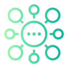 network topology gradient icon