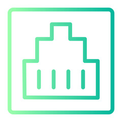 Obraz premium ethernet gradient icon