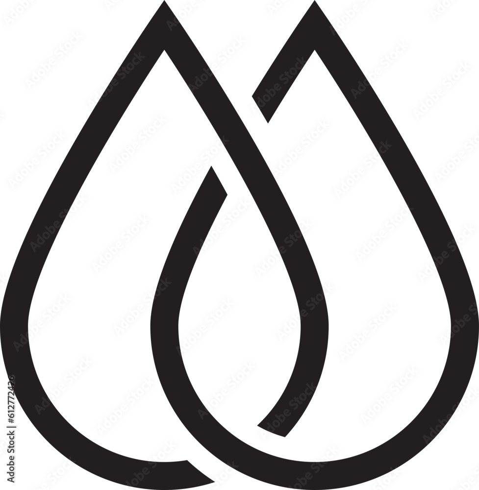 Poster drop water icon vector isolated design element