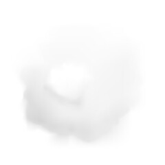 Realistic white cloud with transparency. Png clipart isolated on transparent background