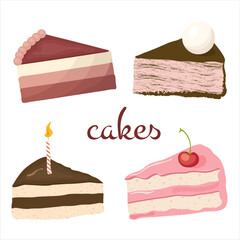 Four kinds of cakes