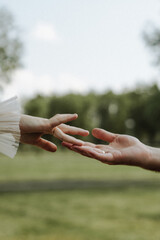 wedding bouquet and rings. marriage