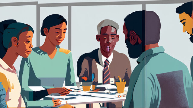 Diverse Workplace: authentic and inclusive workplace image that reflects diversity, collaboration, and professional environments.And a variety of individuals from different backgrounds generative AI