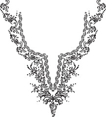 collar pattern made of flowers