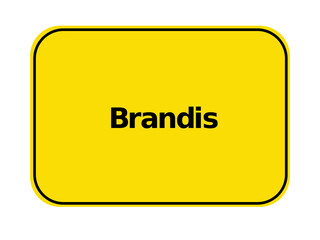 Ortseingangsschild - Brandis