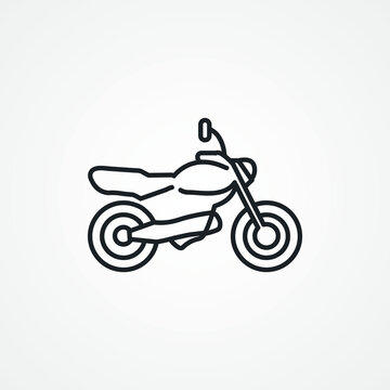 motorcycle line icon. motorbike line icon.