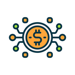 digital finance icon for your website, mobile, presentation, and logo design.