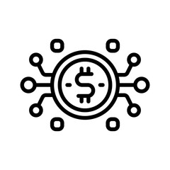digital finance icon for your website, mobile, presentation, and logo design.