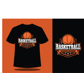 Basketball Vector T-Shirt Design Template